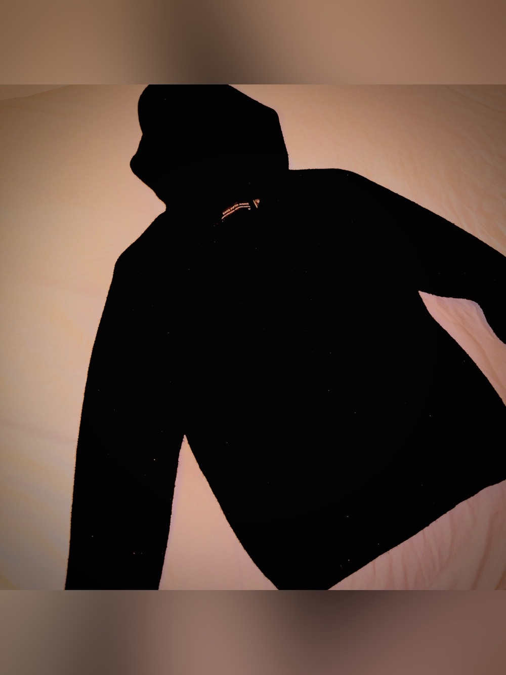 Saks Fifth Avenue / Salt Upon Wounds merino‑blend henley black hoodie.